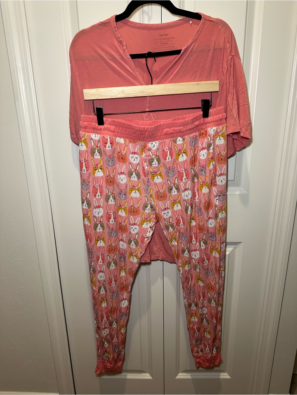 Little Sleepies women’s bamboo pajama set XL top L bottom